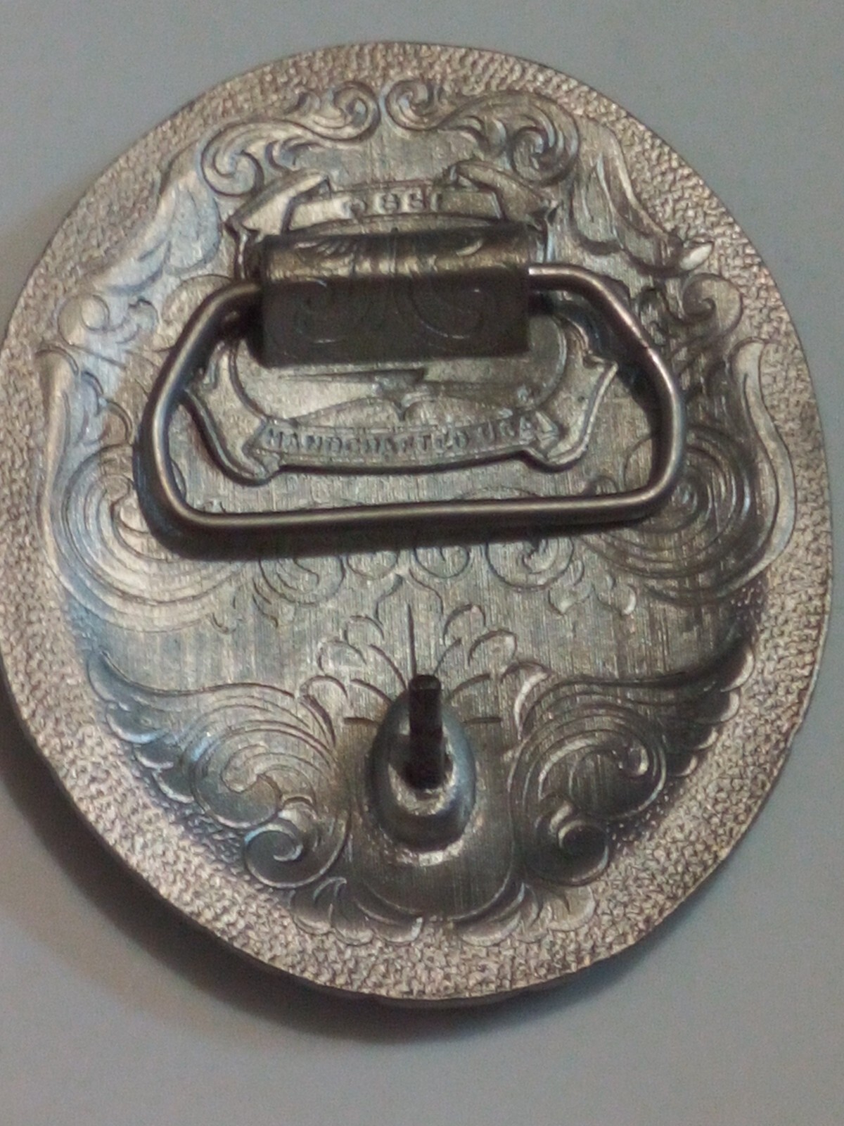 Vintage Eagle Under The Moon Large Metal Belt Buckle SSI Arizona Handcrafted