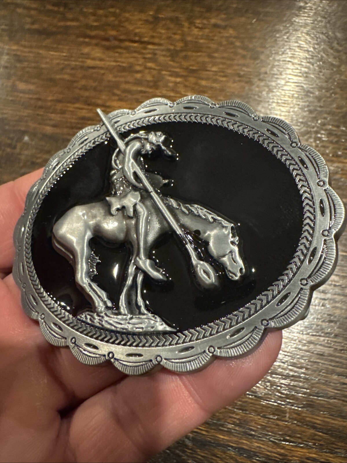 Indian Horse Belt Buckle Sioux Apache Comanche Rodeo Collector Native American