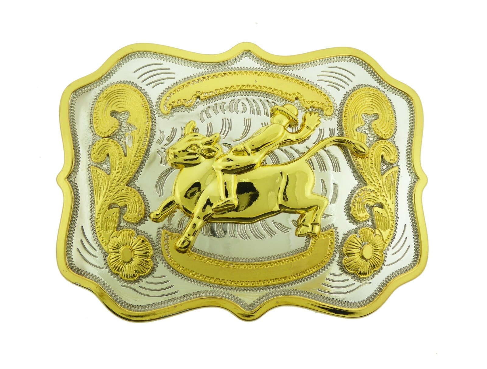 New Men Women Western Cowboy Cowgirl Rodeo Style Belt Buckles Gold Silver Metal