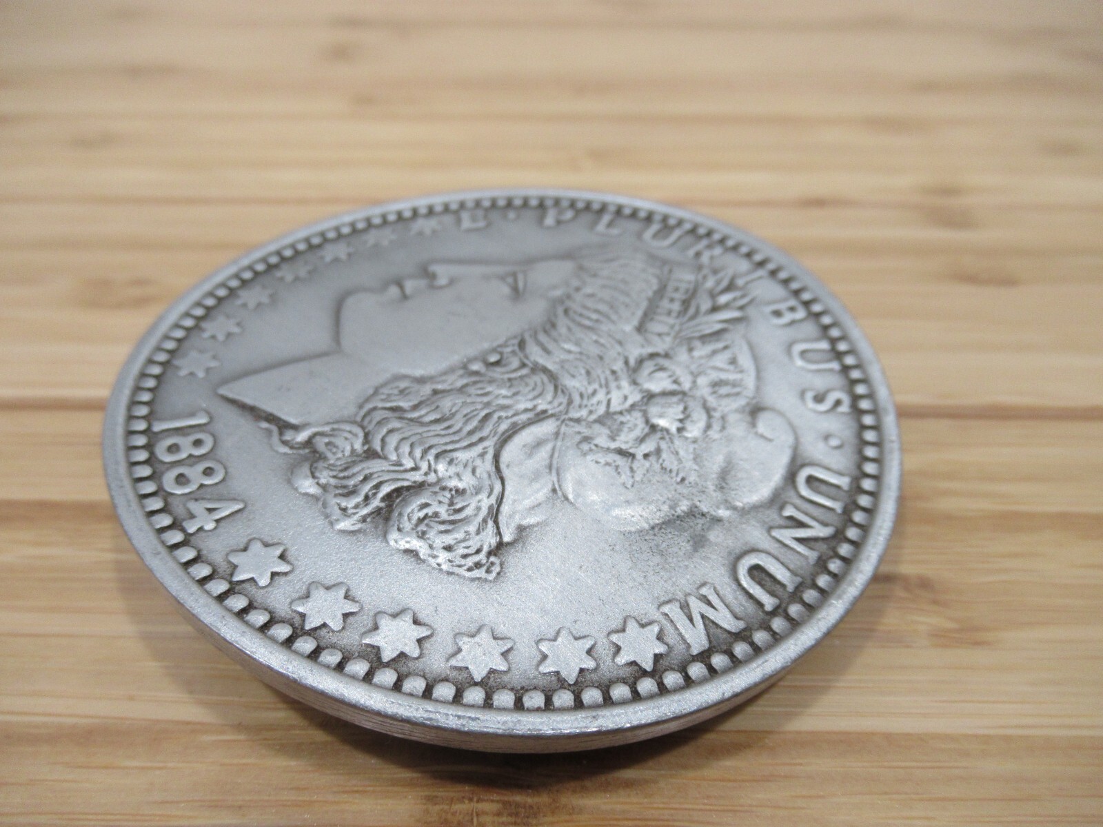 Vintage Oversized Reproduction Morgan Dollar Coin Belt Buckle