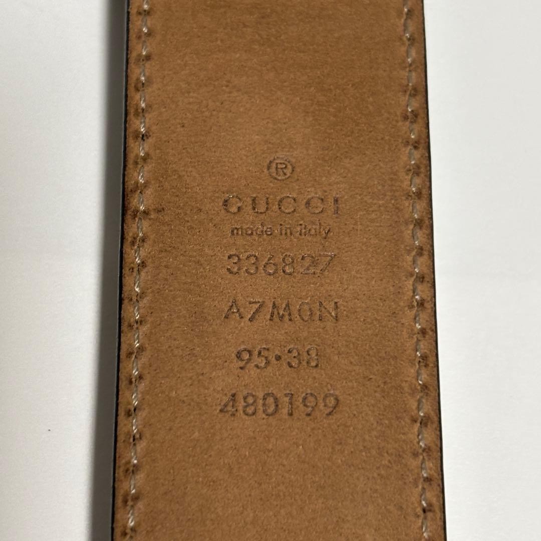 GUCCI Pre-Owned Bamboo Men&rsquo;S Leather Belt Black Silver