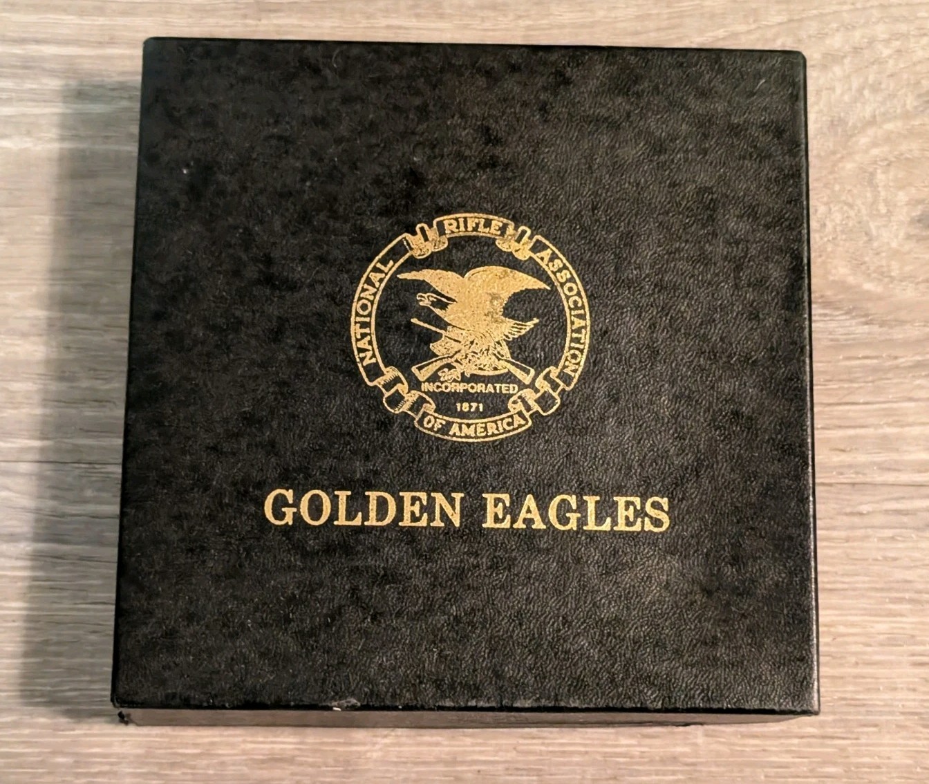 VTG NRA National Rifle Association GOLDEN EAGLES Belt Buckle Made in USA In Box
