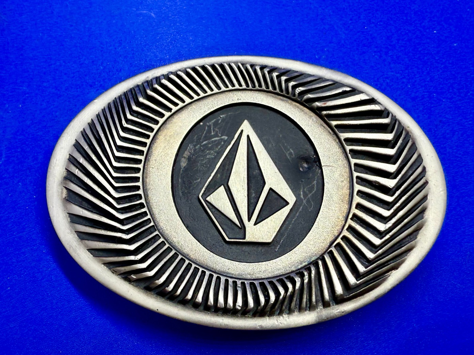 VOLCOM Apparel Company Diamond Logo 90&rsquo;s Metal Cast Original Promo Belt Buckle