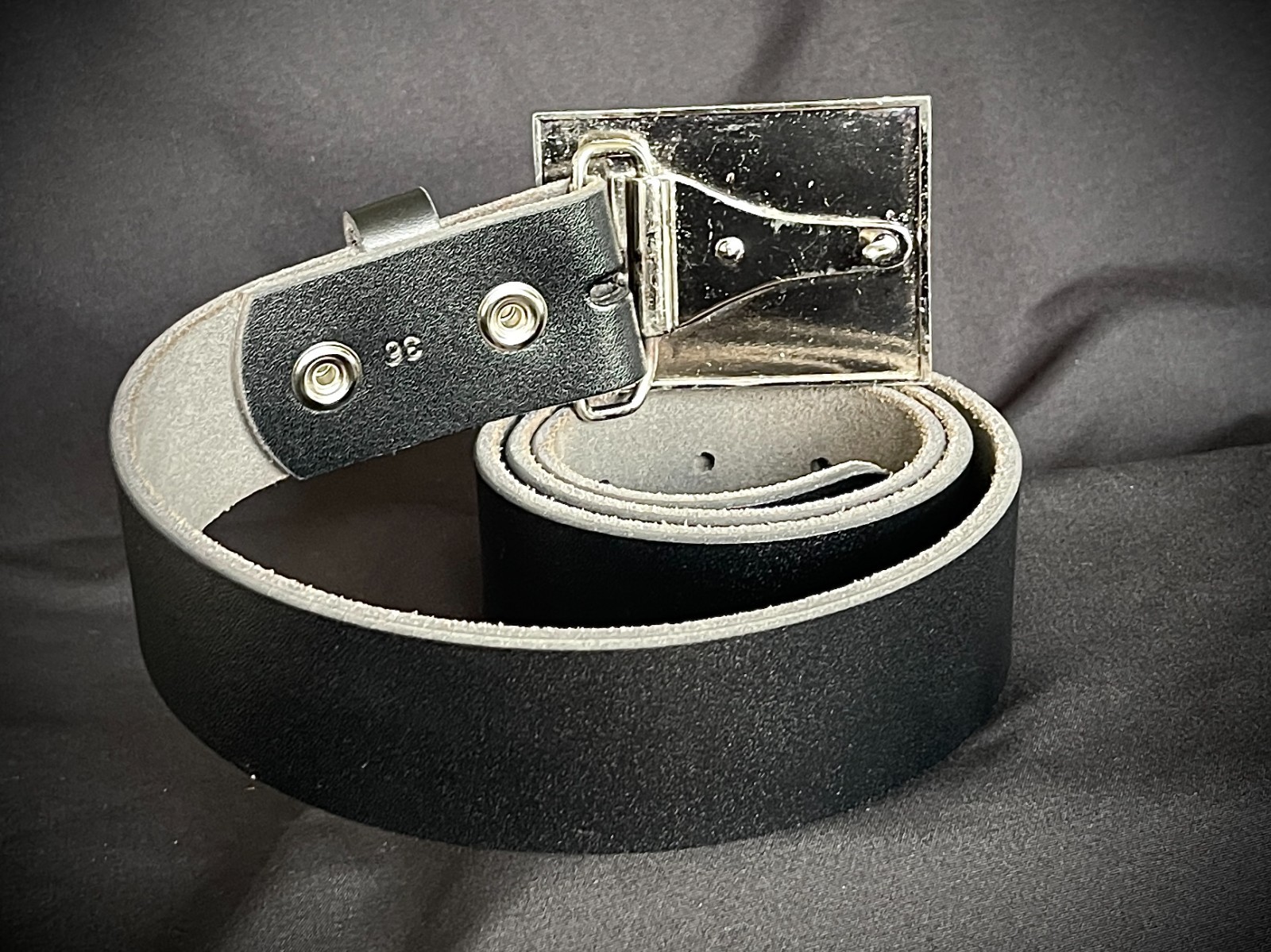 Blue Cabochon Industrial Handmade Belt Buckle Archive 2007-2009 Darren McNeese
