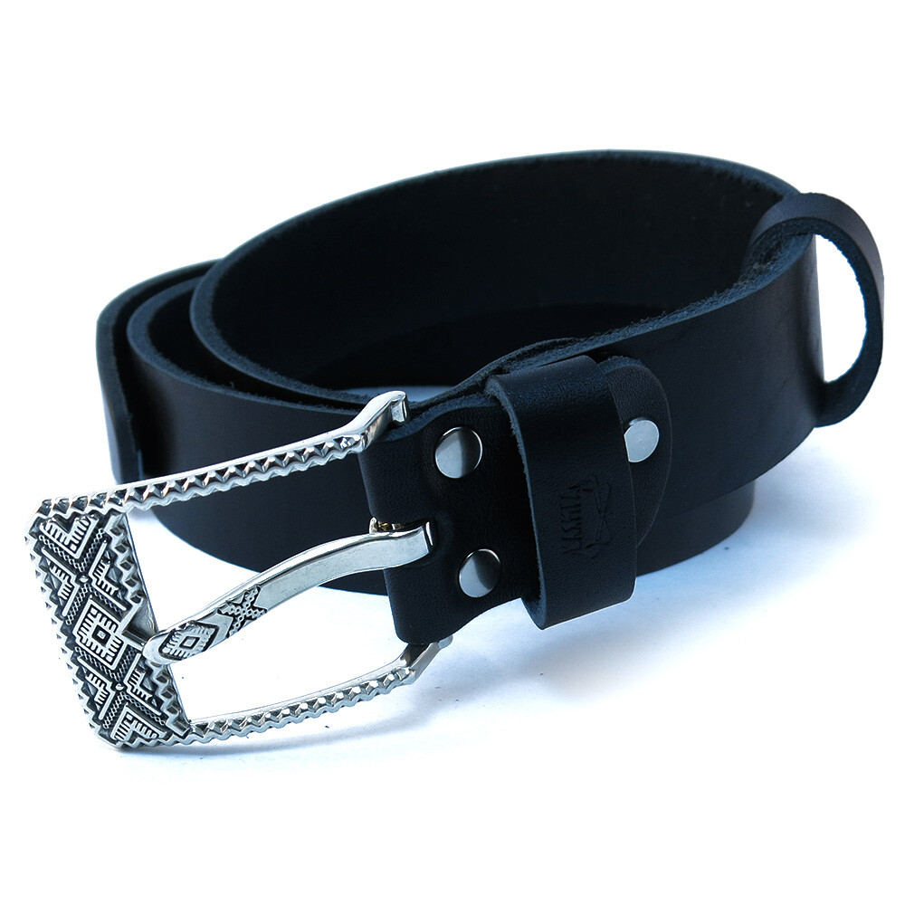 German silver belt buckle « Bayurok », Pin type, Ukrainian frame type belt buckle