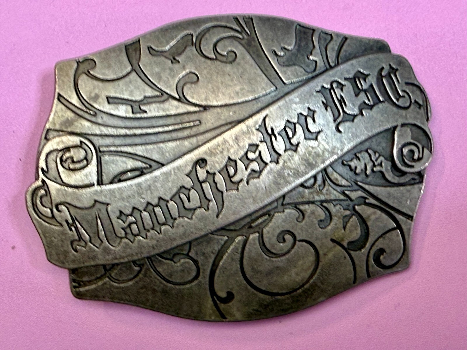 Manchester ESC Clothing Company Vintage Silver Color Belt Buckle