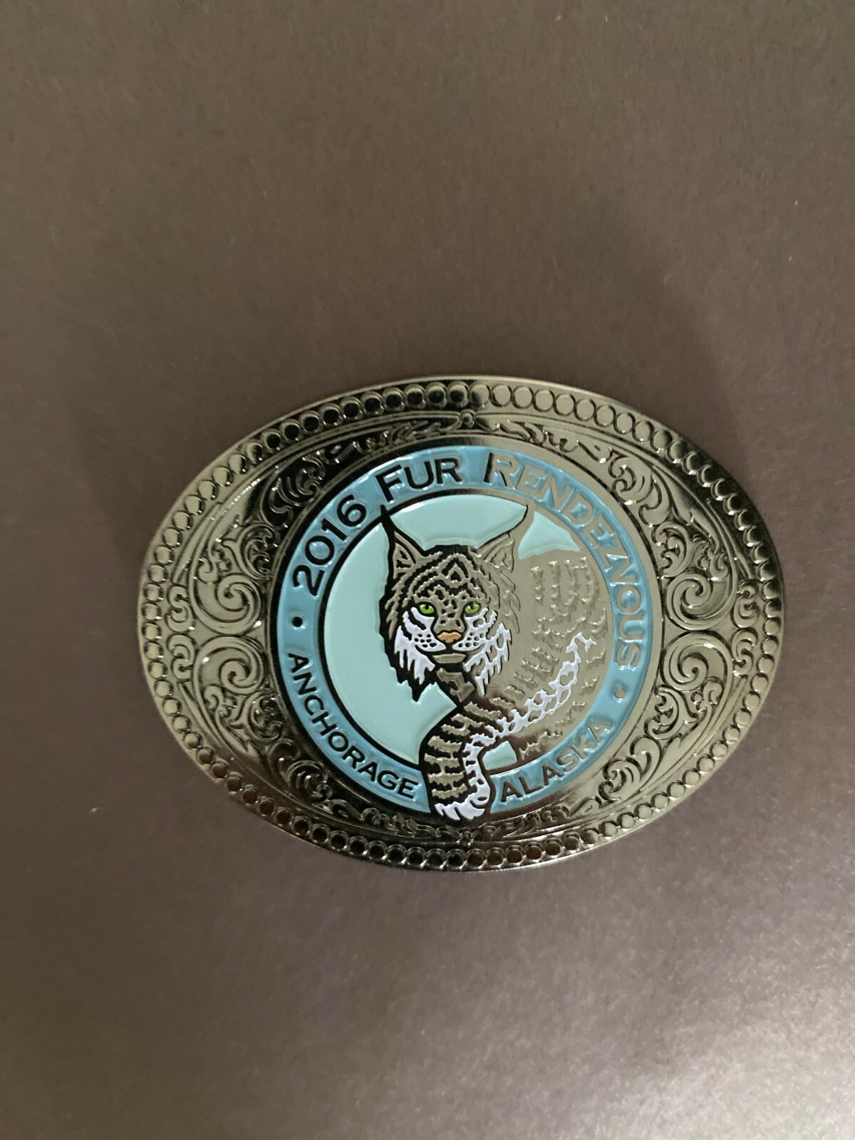 2016 FUR RONDEZVOUS LYNX BELT BUCKLE ANCHORAGE ALASKA