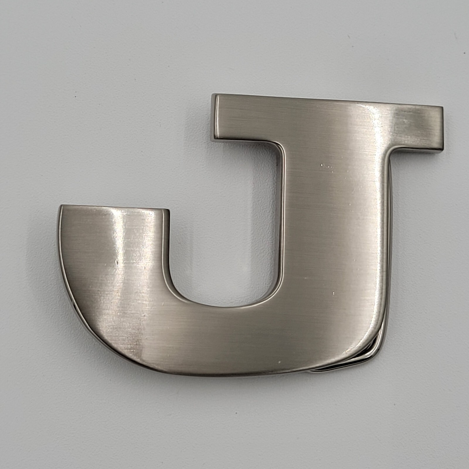 J Initial Brushed Chrome Belt Buckle 3&Prime; x 2&Prime; Up To 1 1/4&Prime; Belt