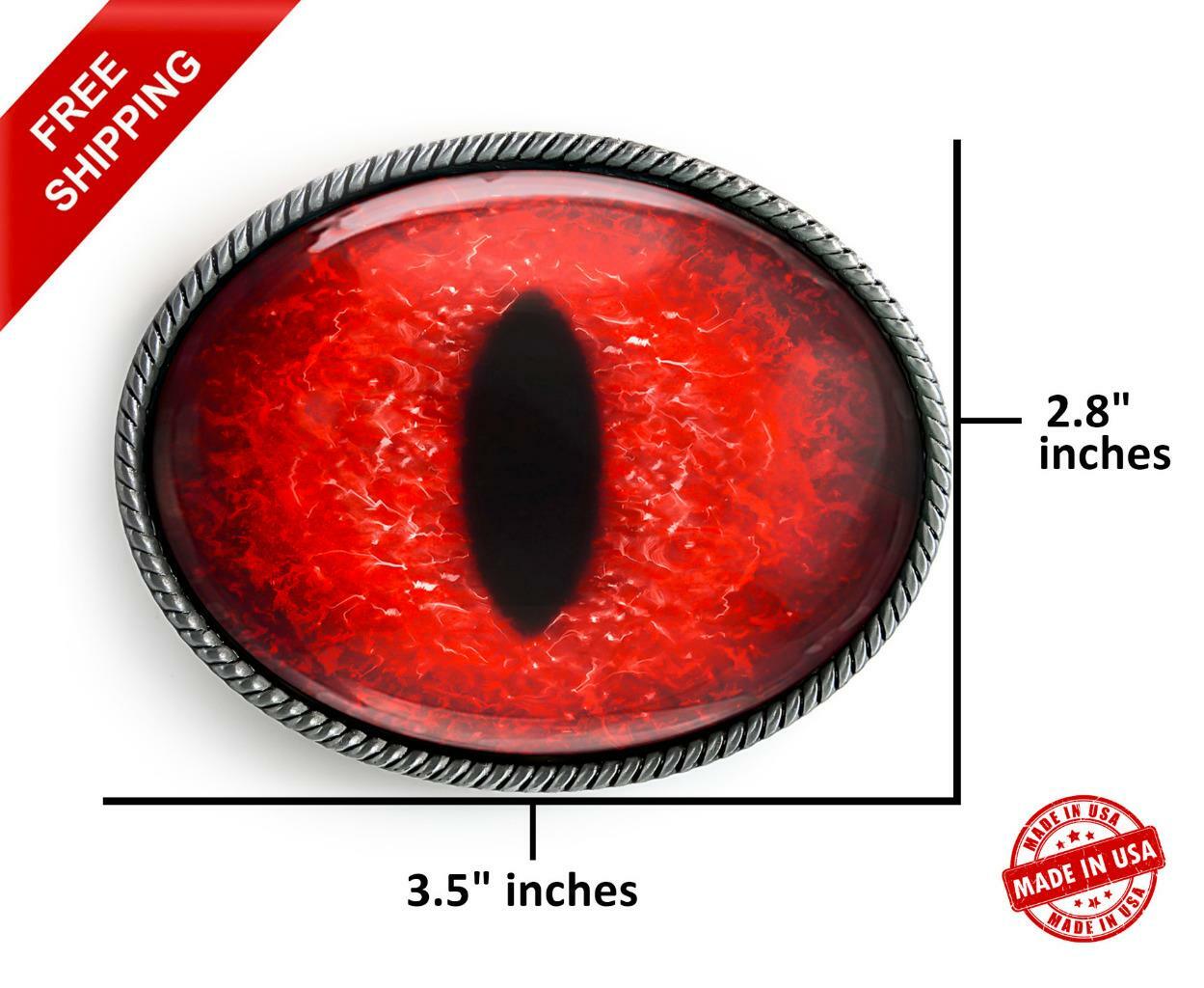 Red Eyeball Belt Buckle – Halloween Dragon Monster Cosplay Buckle – 131-E