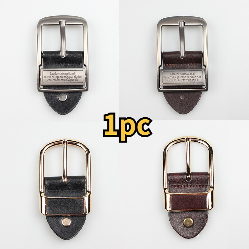 Men Faux Leather Belt Buckle Alloy Pin Buckle Replacement Belt Head Replacement