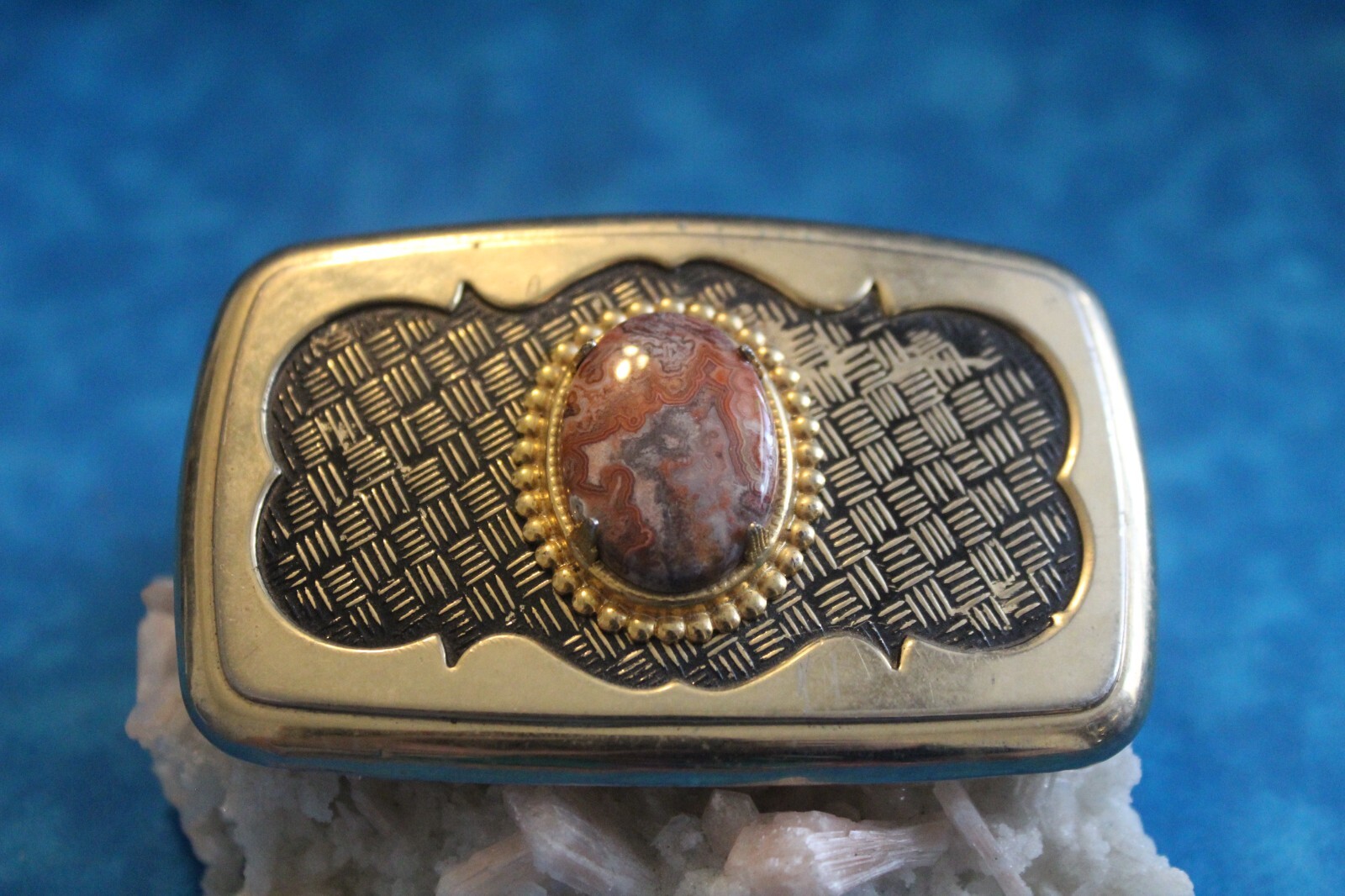 Crazy Lace Gold Tone Belt Buckle