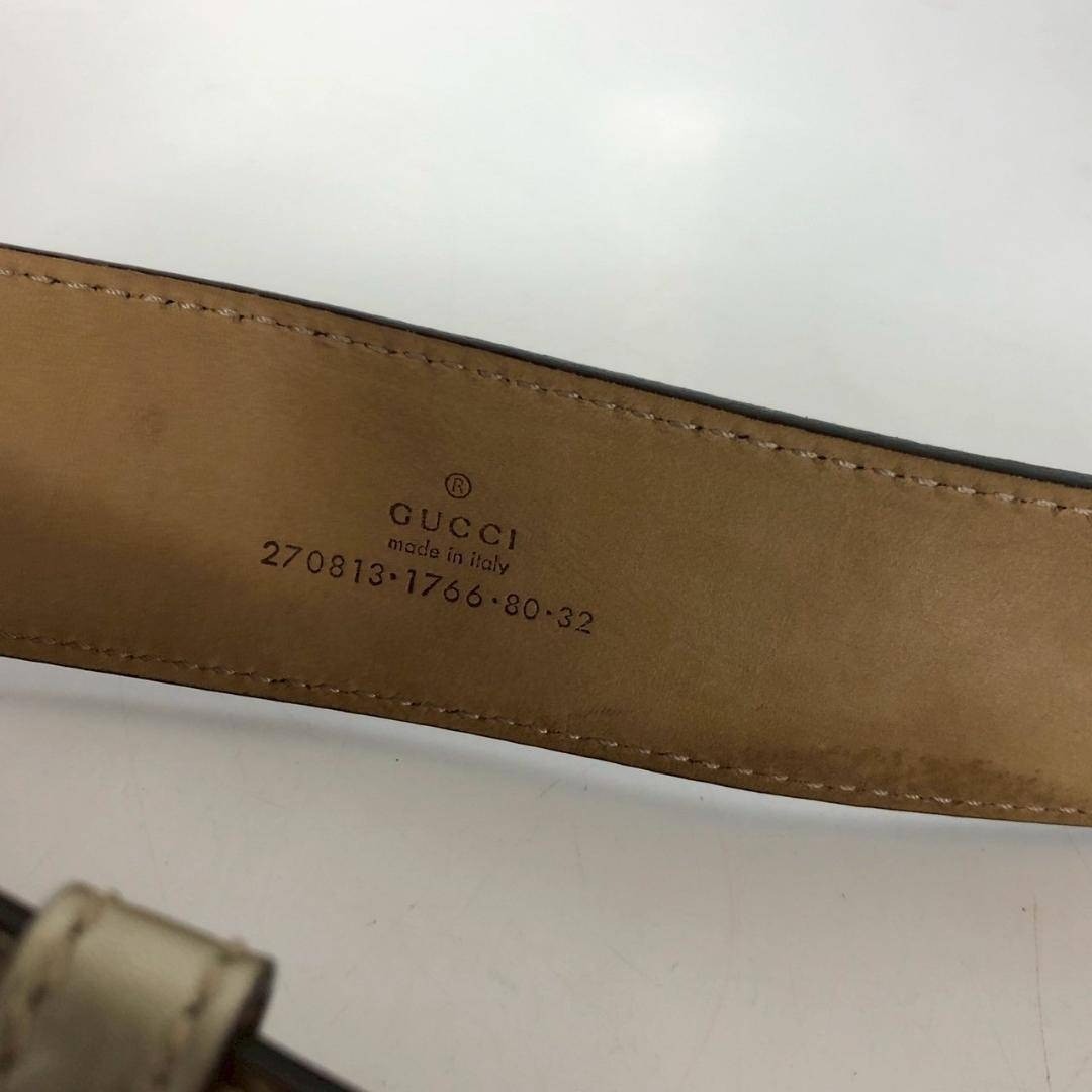 Gucci 270813 Diamante Horsebit Buckle Belt Beige