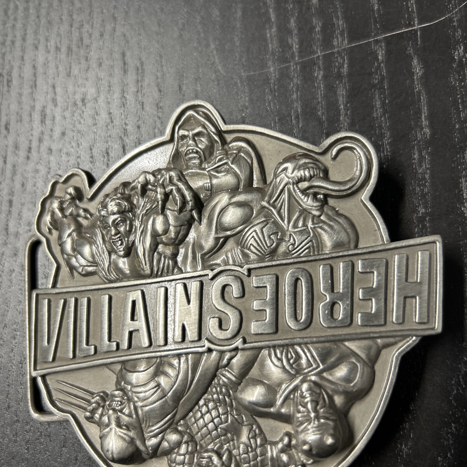 Heroes Villains Belt Buckle Marvel 2009 Reversible Up Down Nice! Captain America