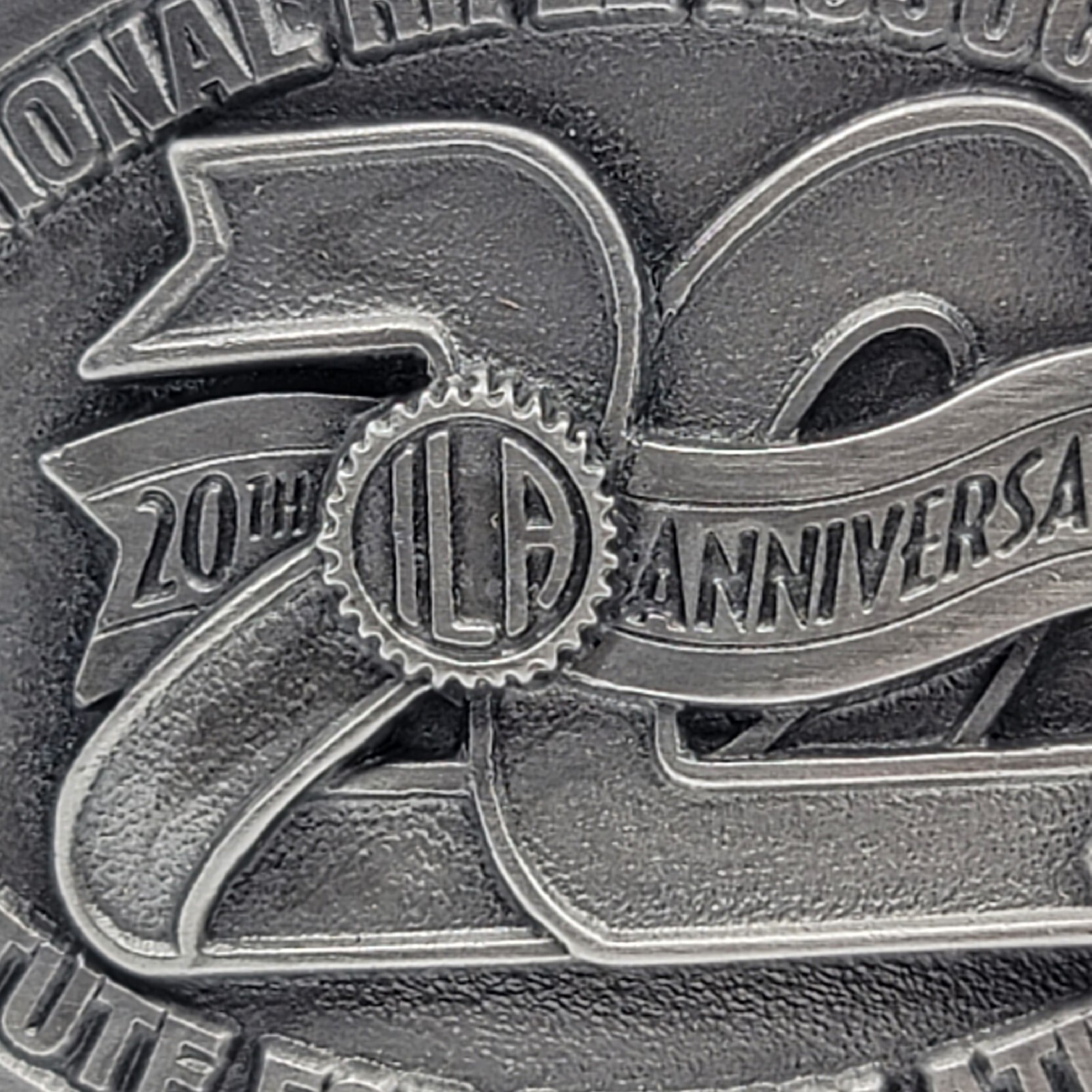 Vtg Belt Buckle Gun NRA ILA 20th Anniversary 3d Lion Shape Chape & Prong NEW