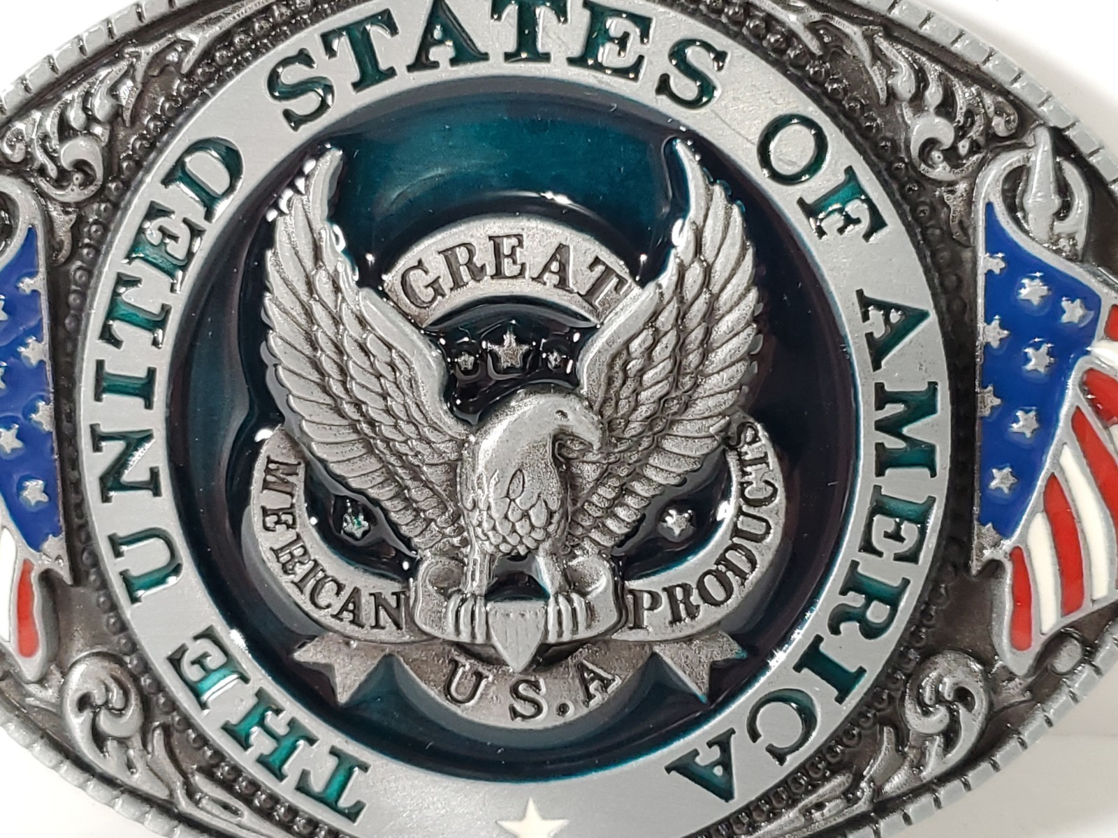 The United States of America Belt Buckle Metal Great American Products USA