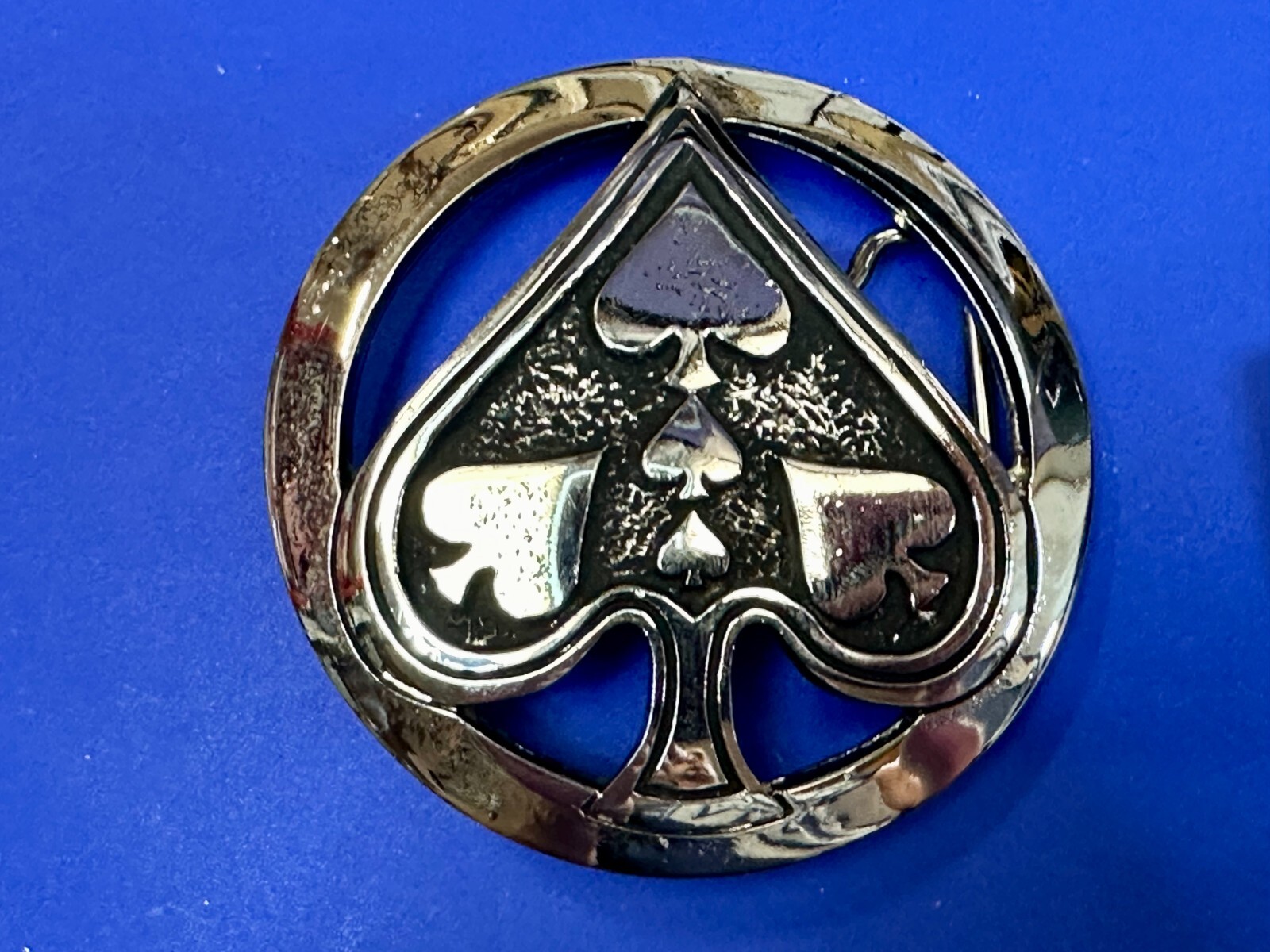 Ace Of Spades Casino Poker Card Games Gambler Cards Silver Star Belt Buckle