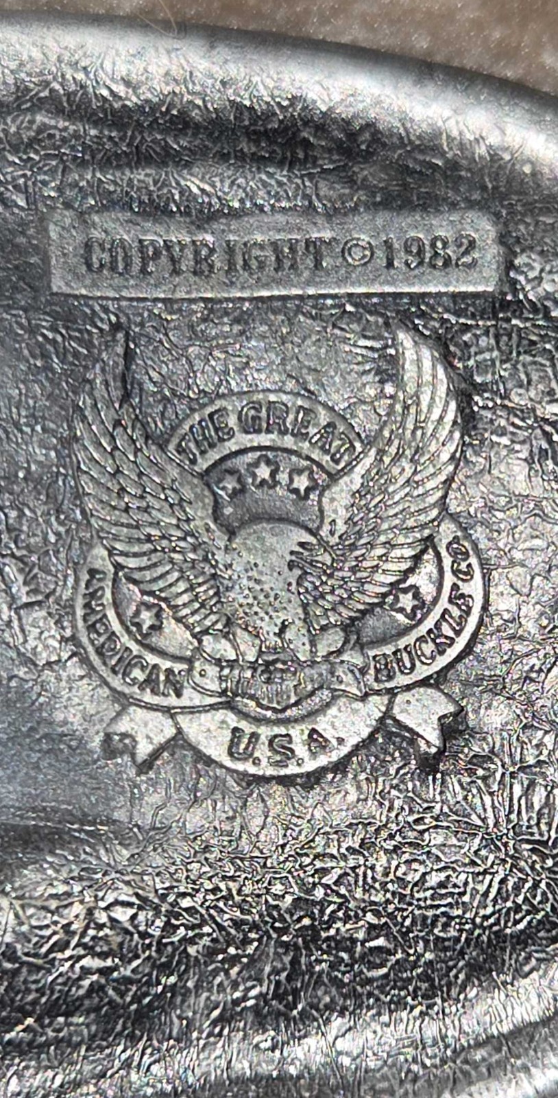 I&rsquo;d Rather Be Camping Belt Buckle Vintage 1982 Great American Buckle Company