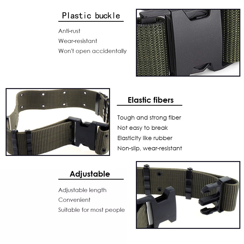 Tactical Quick Release Belt MOLLE Compatible Breathable Buckle for Summer Hiking