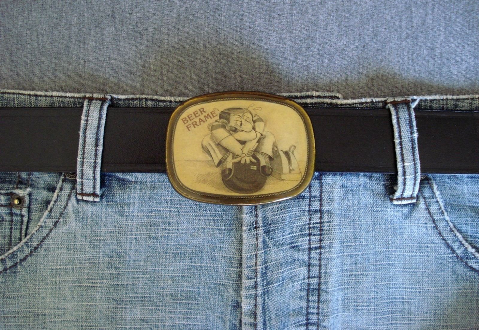 1970&rsquo;s Vintage Bear Frame Bowling Belt Buckle