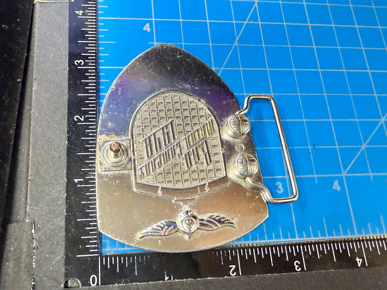BAD B.A.D. Motor Company 1948 Belt Buckle Dragon Crest Shield Belt Buckle
