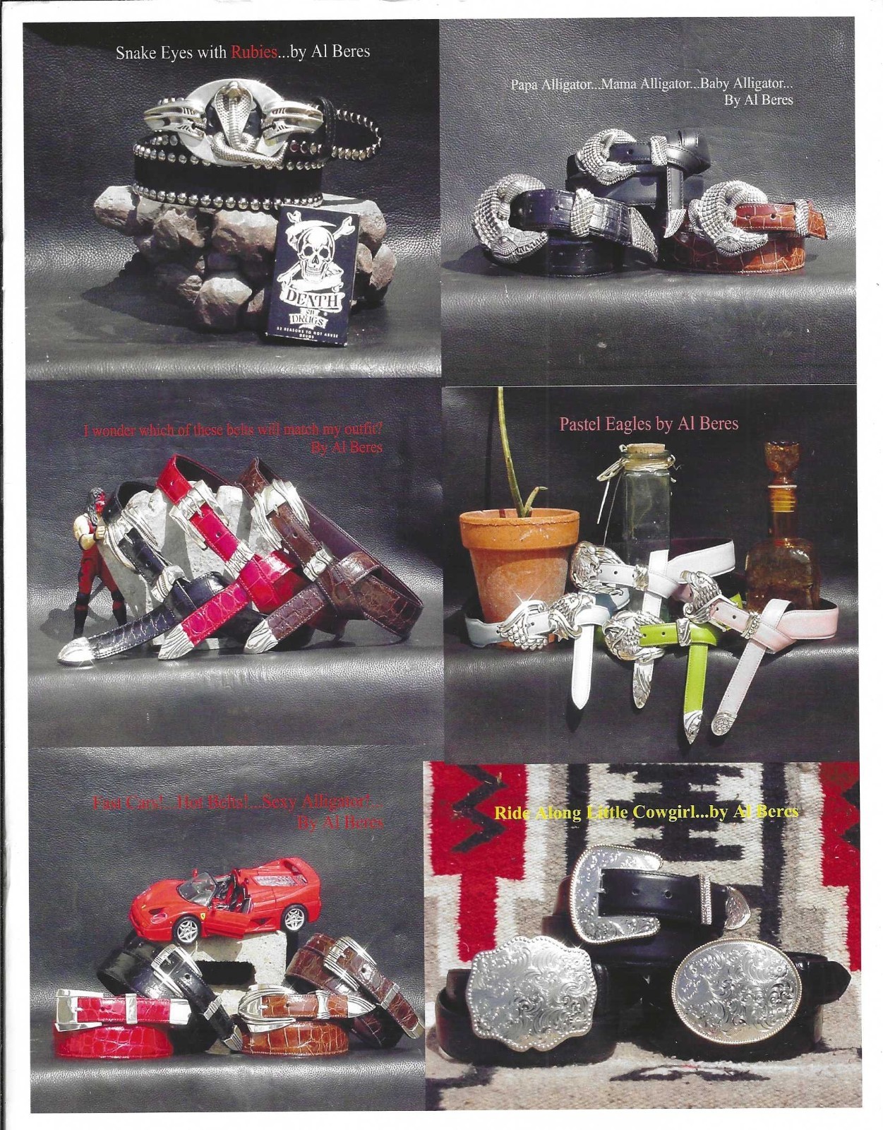 AL BERES 1995 8 PAGE 8.5&Prime; BY 11&Prime; CATALOG OF STERLING SILVER AND WESTERN BUCKLES