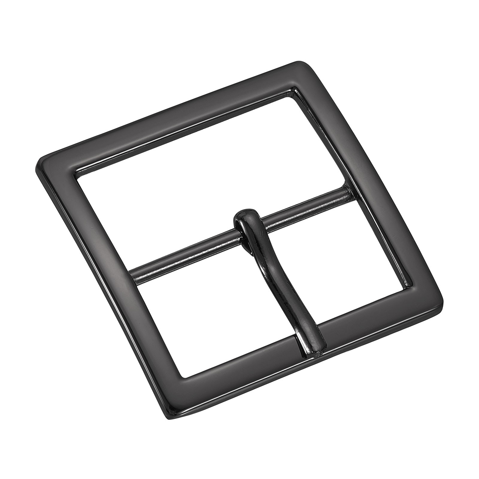 1.5&Prime; Single Prong Belt Buckle Square Center Bar Buckles for Belt Black