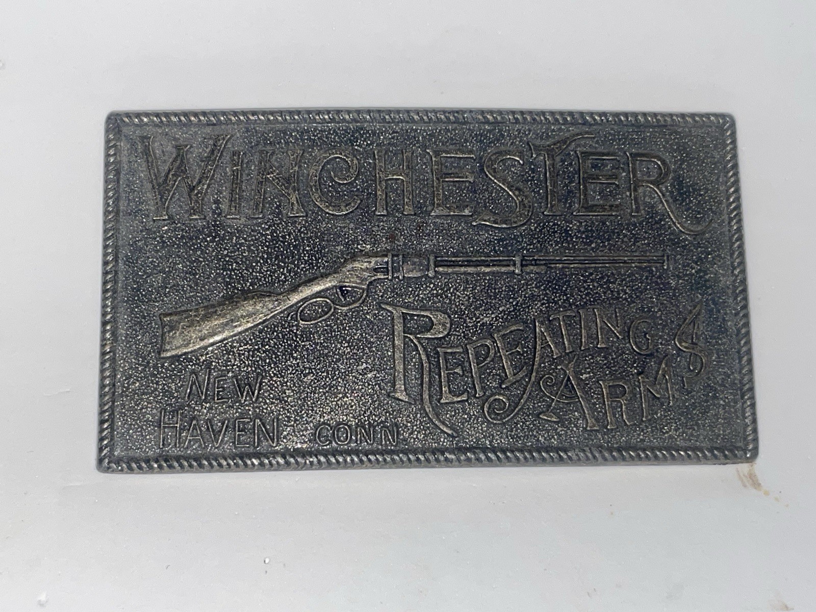 VINTAGE WINCHESTER REPEATING ARMS BELT BUCKLE LEWIS BUCKLES 🌺🌺