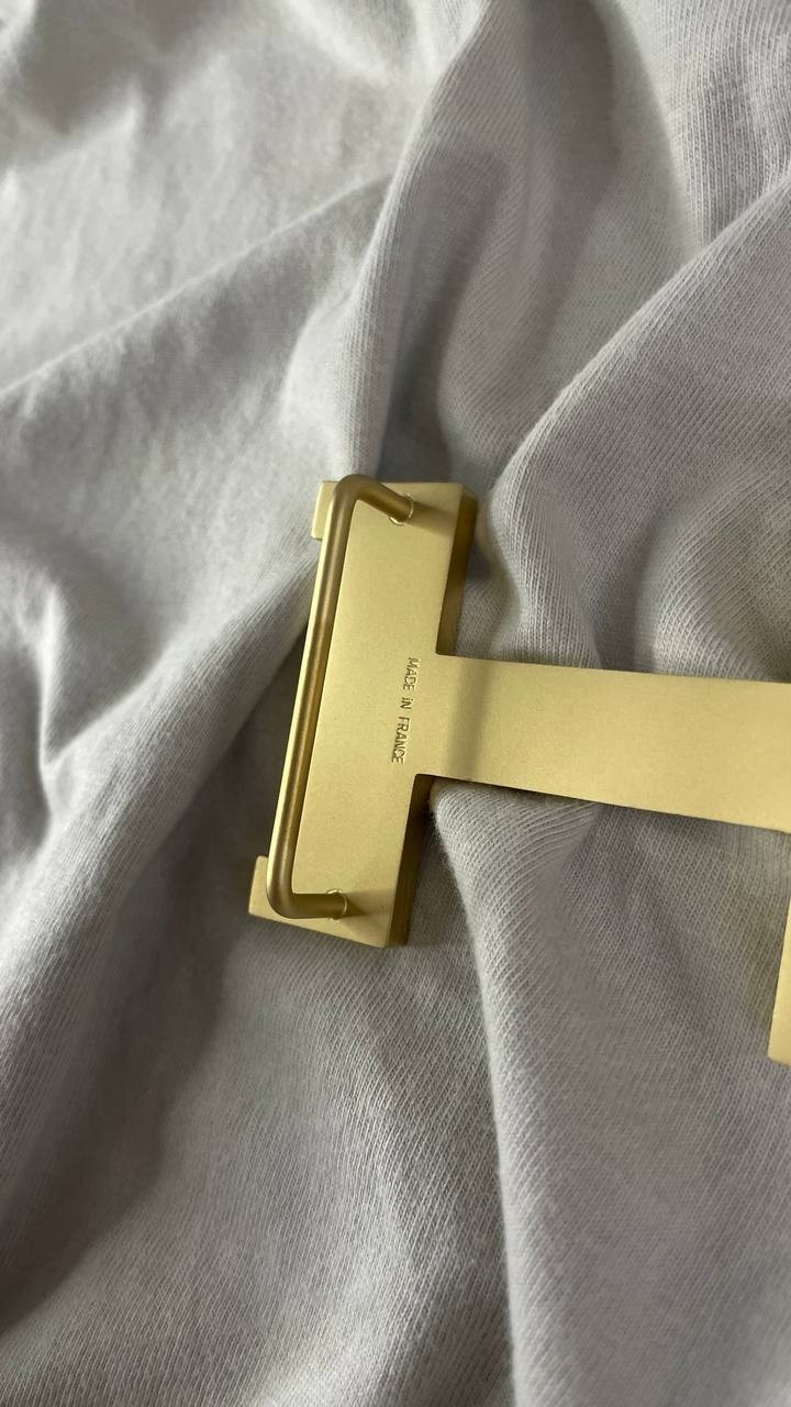 H 38-40mm 1.5` Belt Buckle Gold Tone H Replacement Buckle