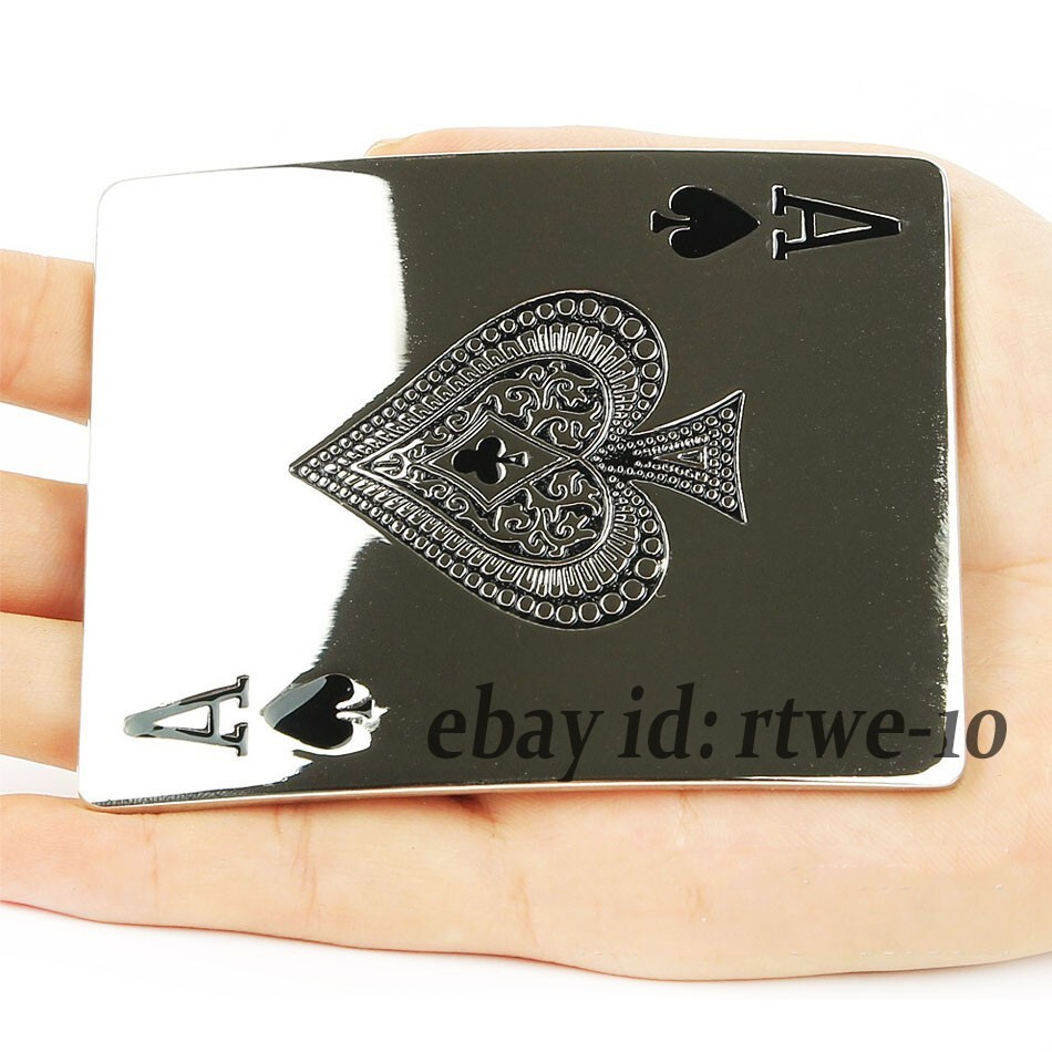 Vintage Men Belt Buckle Western Cowboy Zinc-alloy Ace Spades Fashion ​Rock Style