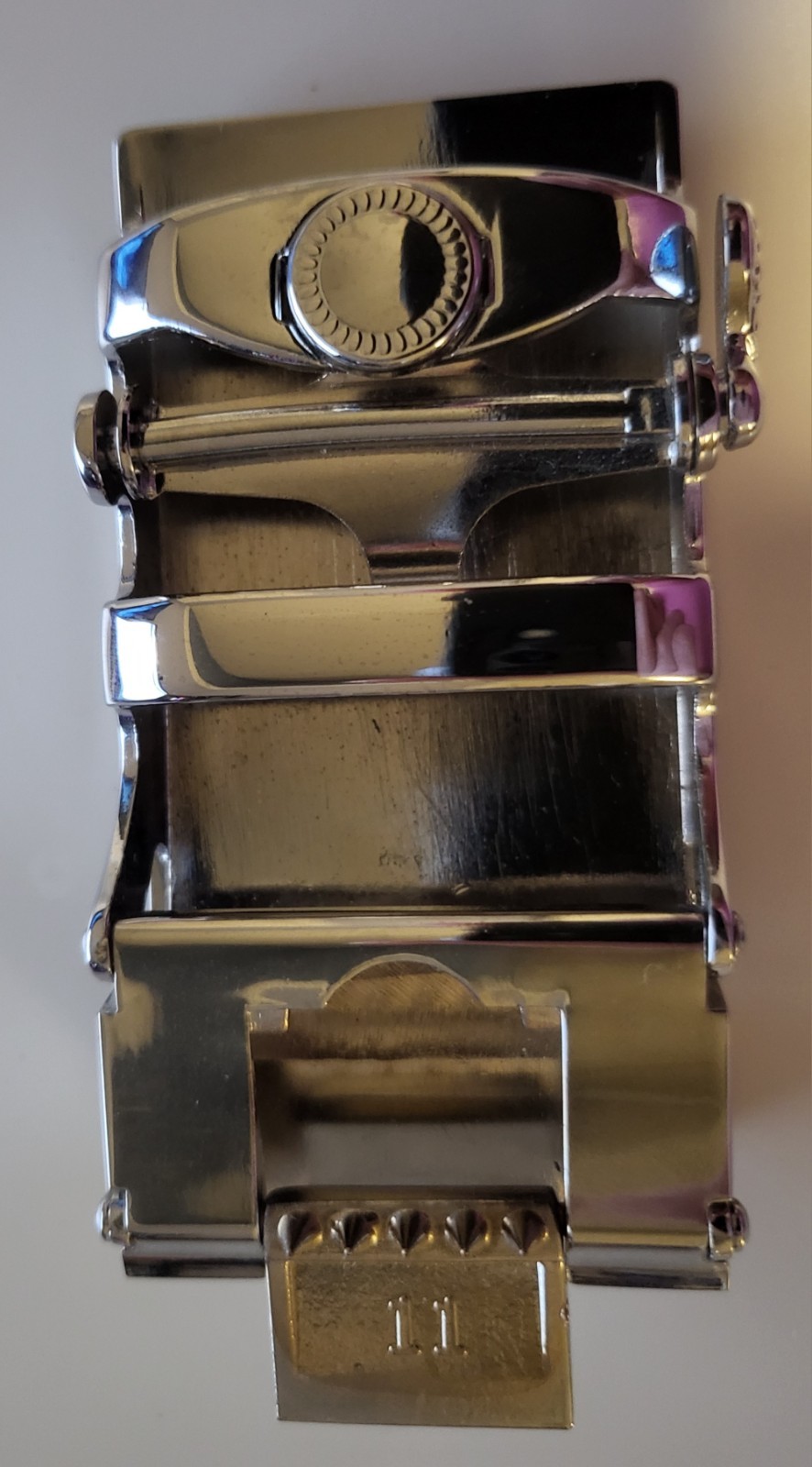 Versace Belt Buckle Metal Automatic Latch Black Silver