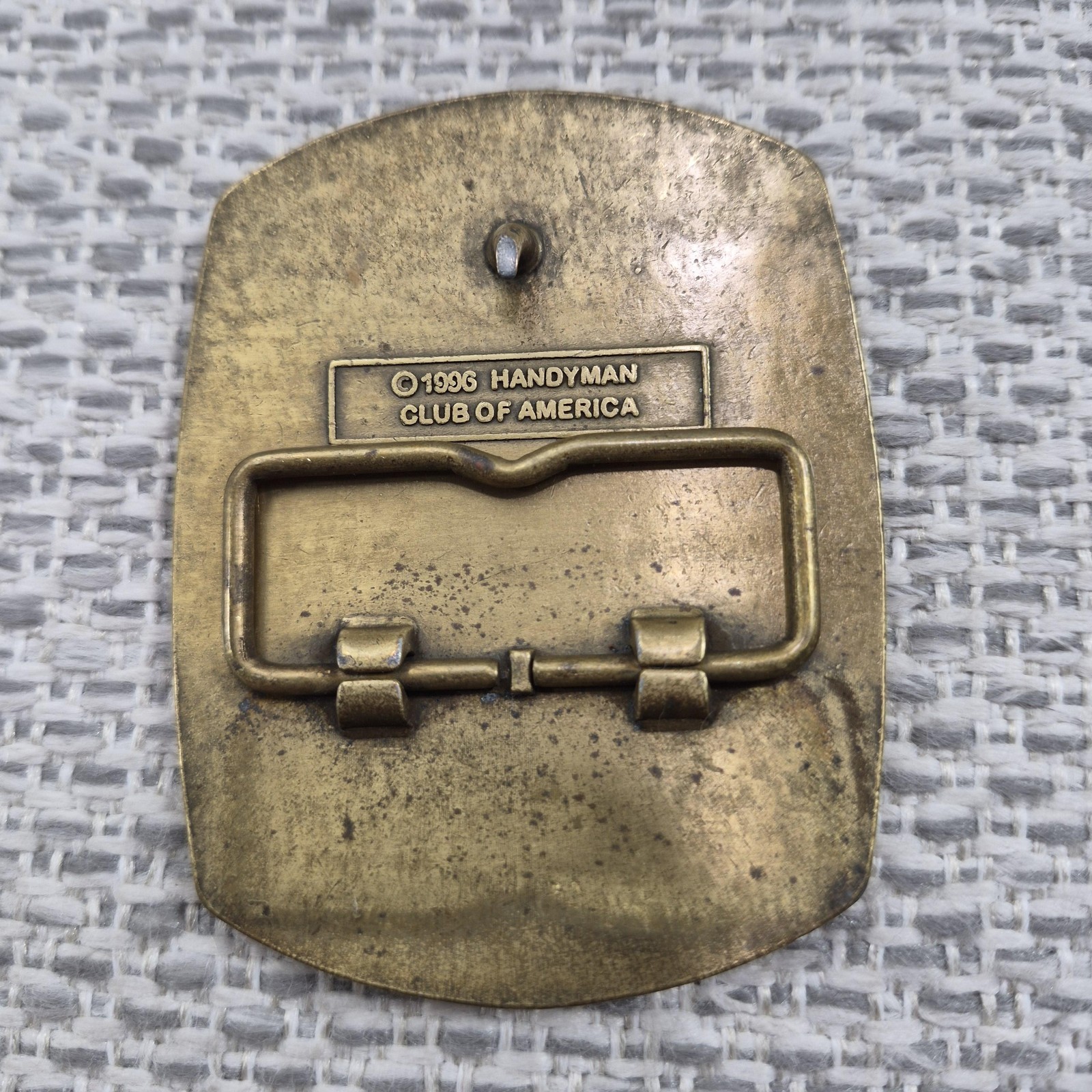 Vintage 1996 Handyman Club Of America Belt Buckle Mens Gold Life Member Western