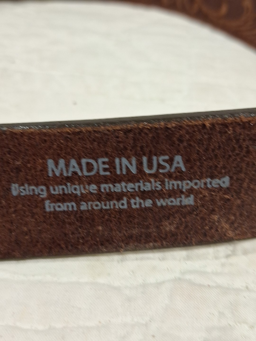 Justin TROPHY BULL Buckle On Genuine Leather Belt