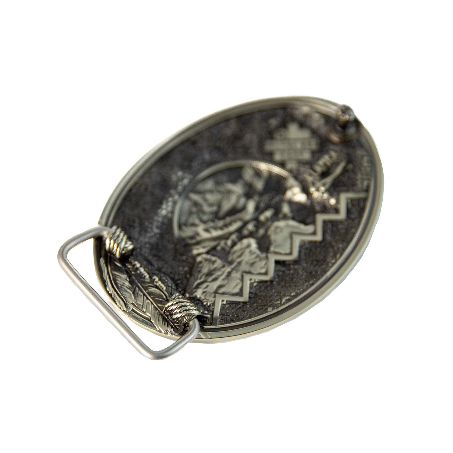 German silver American Bison Buffalo Buckle, Western American cowboy style, Wild