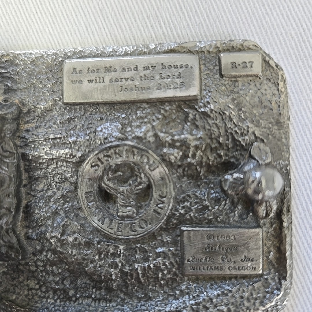 VTG 1983 Siskiyou Belt Buckle Let The Glory Of The Lord Endure Forever Paradise