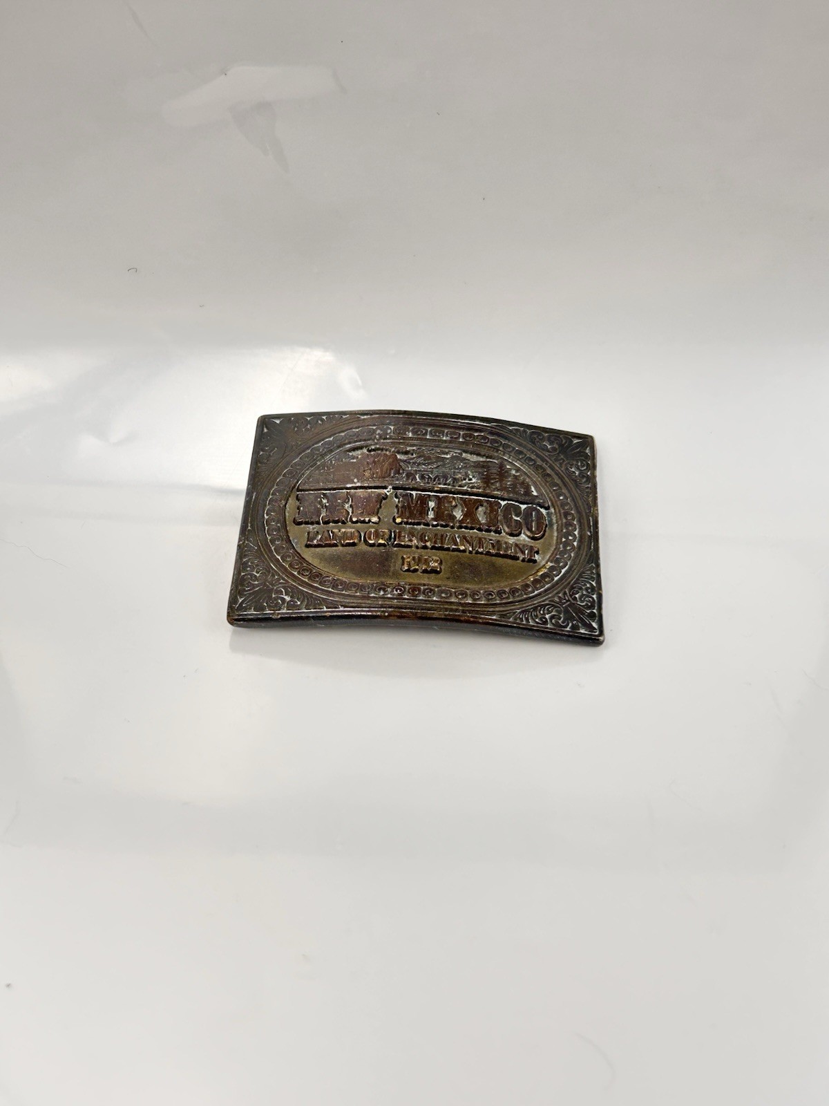 VINTAGE New Mexico 1912 Land Of Enchantment Belt Buckle – By PPI, 1975.