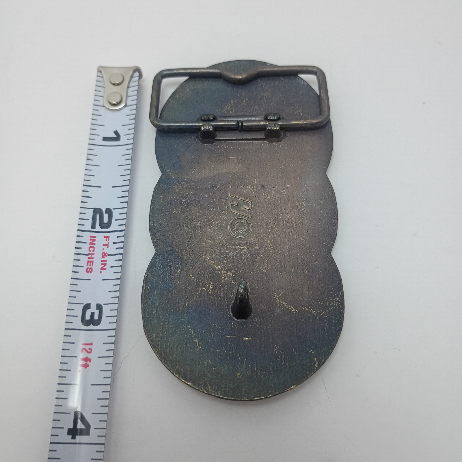 Retro 1980s Baroid Belt Buckle Brass Colored Collectable Advertisement Industry