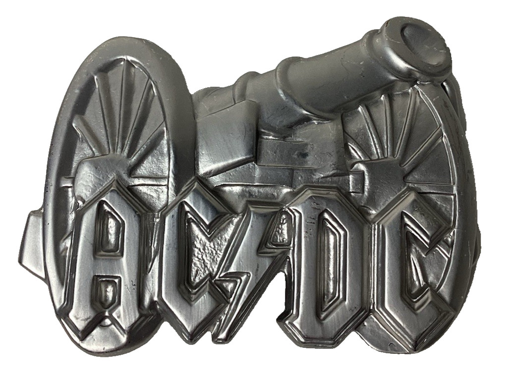 Brand New AC/DC Cannon Logo Rock Band Licence Belt Buckle