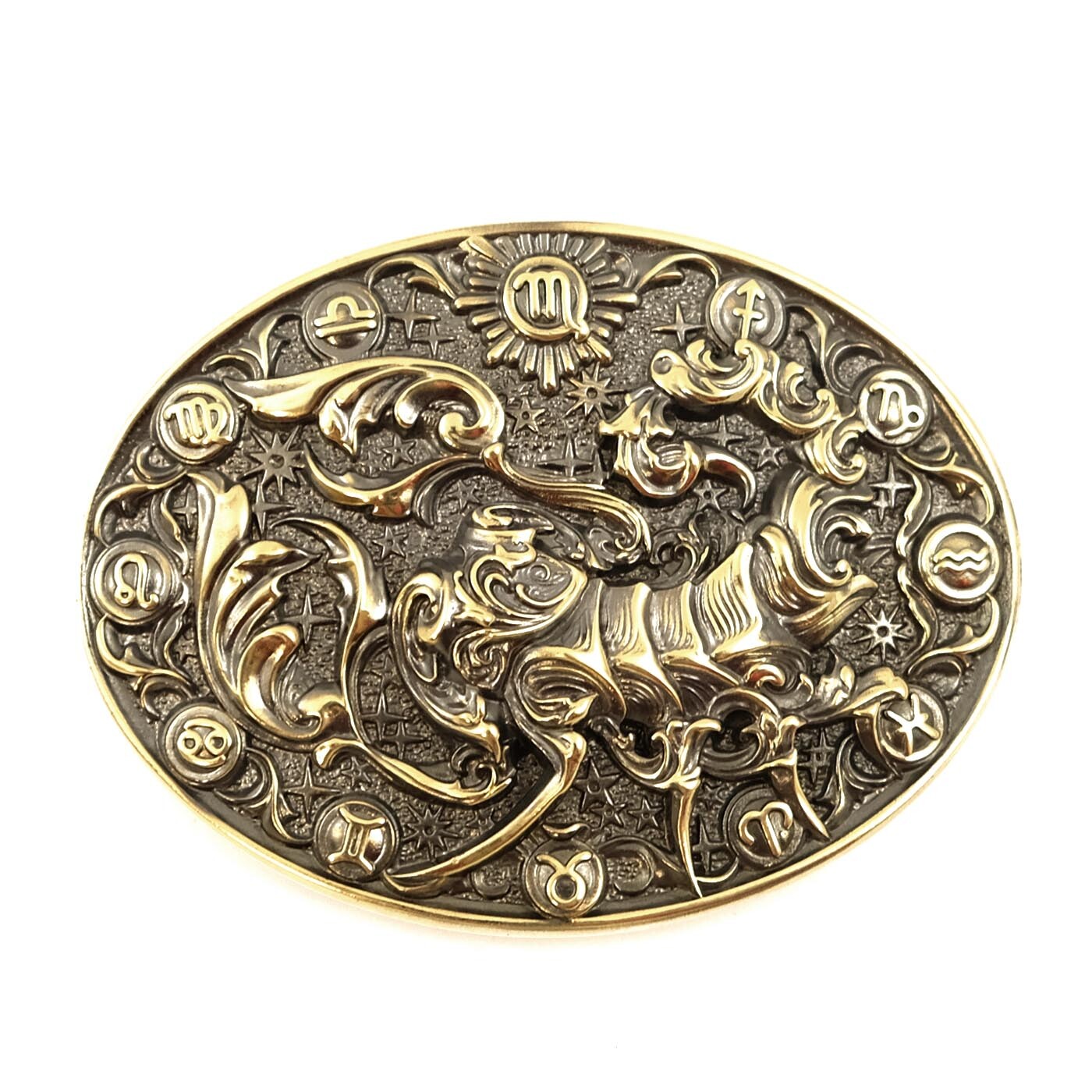 Scorpio belt buckle, Scorpion Horoscope Astrological Zodiac Sign brass buckle