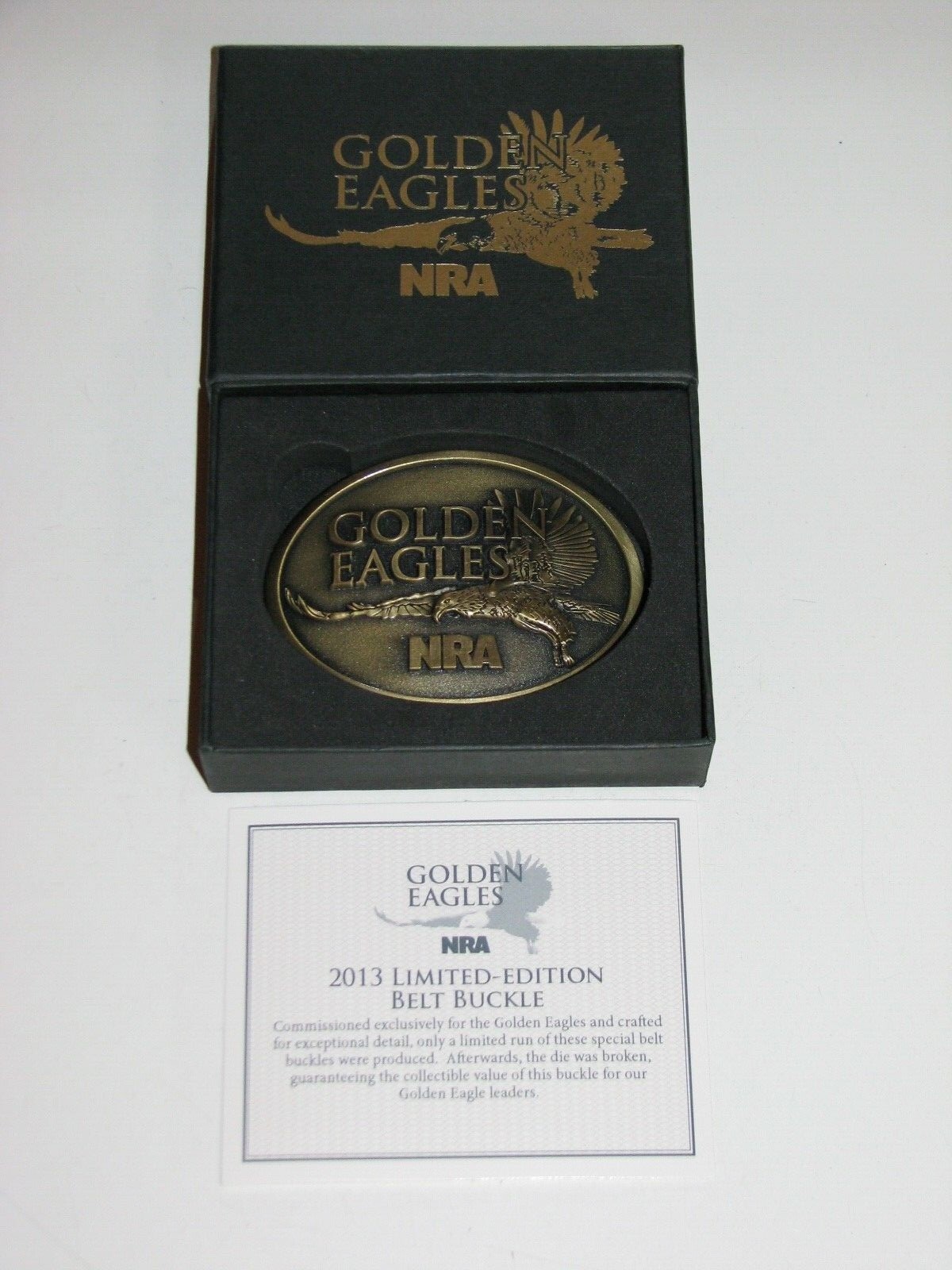 2013 NRA Golden Eagles Limited Edition Belt Buckle