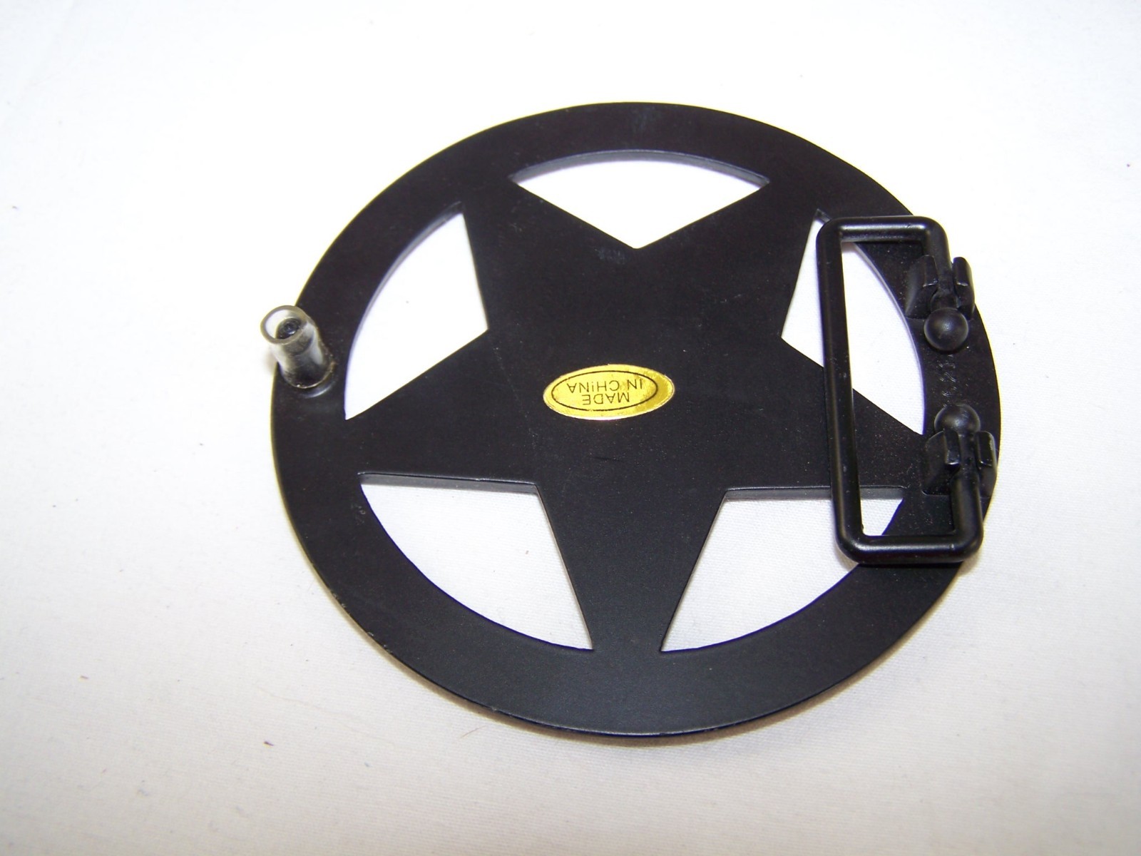 Black Pink Star Fashion Rhinestone Belt Buckle 41621A 3.25&Prime; Circle