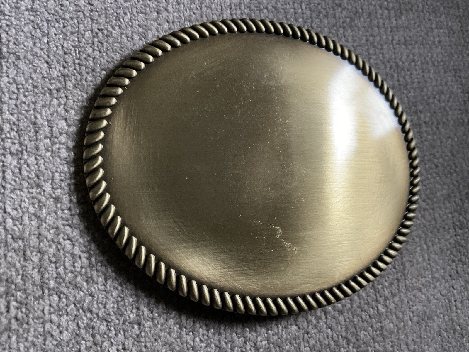 Western Belt Buckle Rope Oval Blank Custom See Pics 4” * 3.5” 3oz.