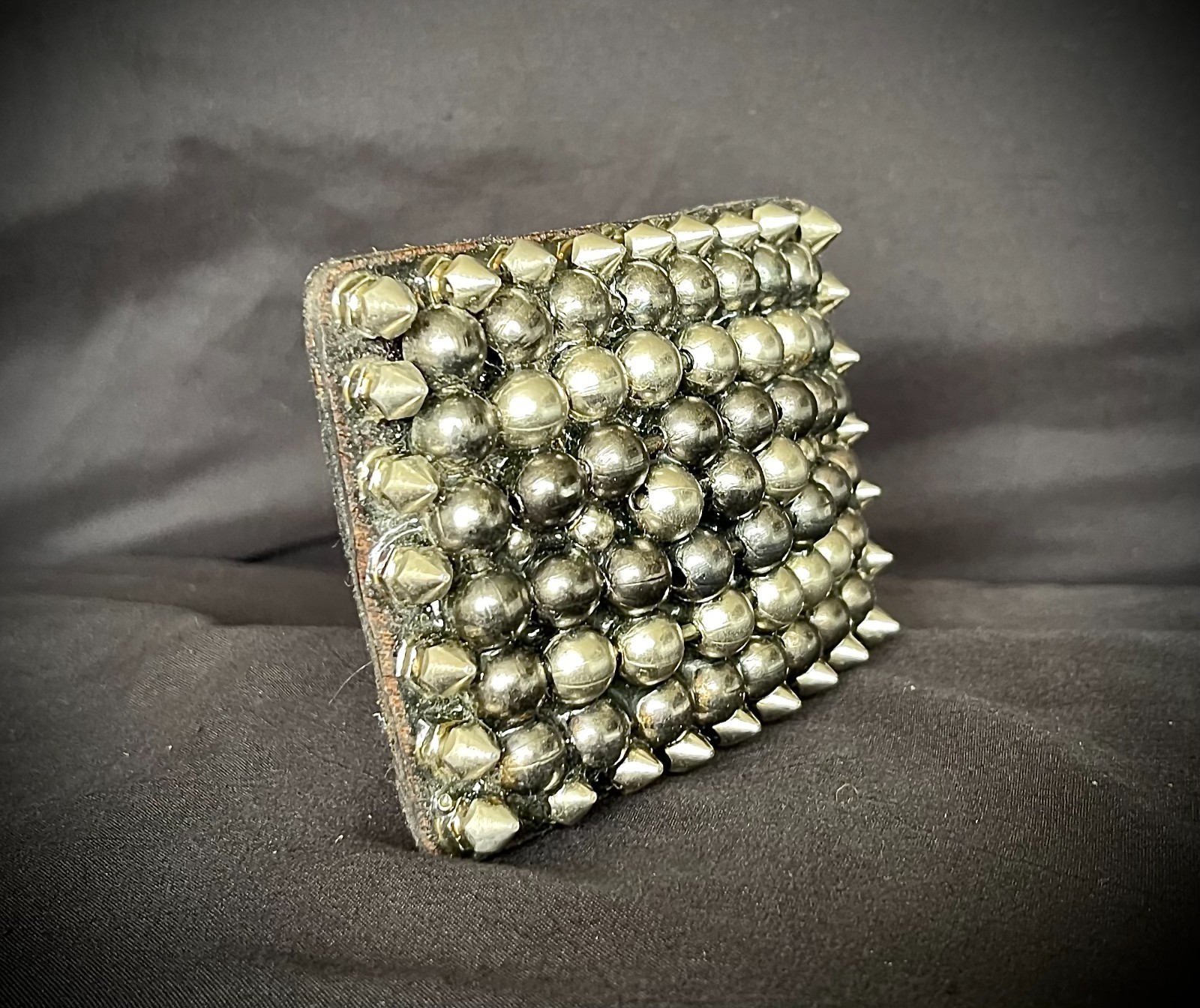 Studded Belt Buckle Archive 2007-09 Industrial Leather Back OOAK Darren Mcneese