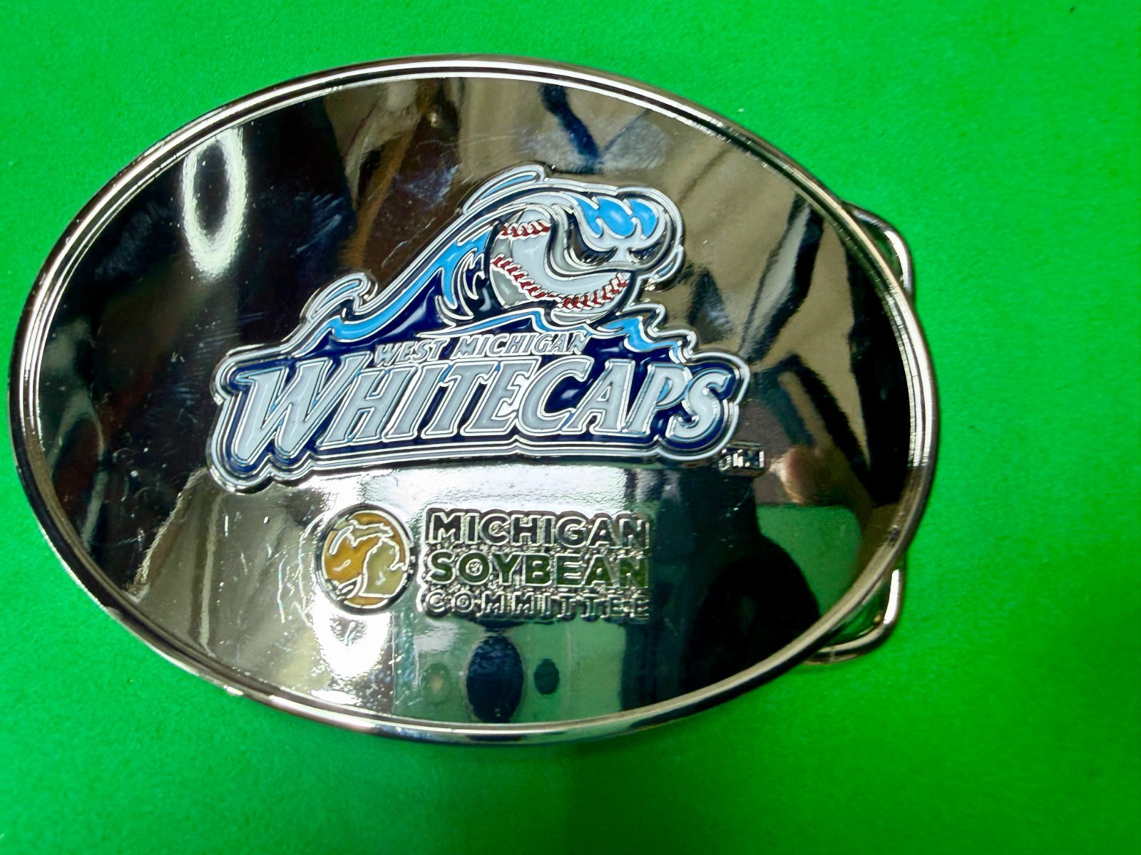 West Michigan Whitecaps Baseball Team Soybean Committee Belt Buckle