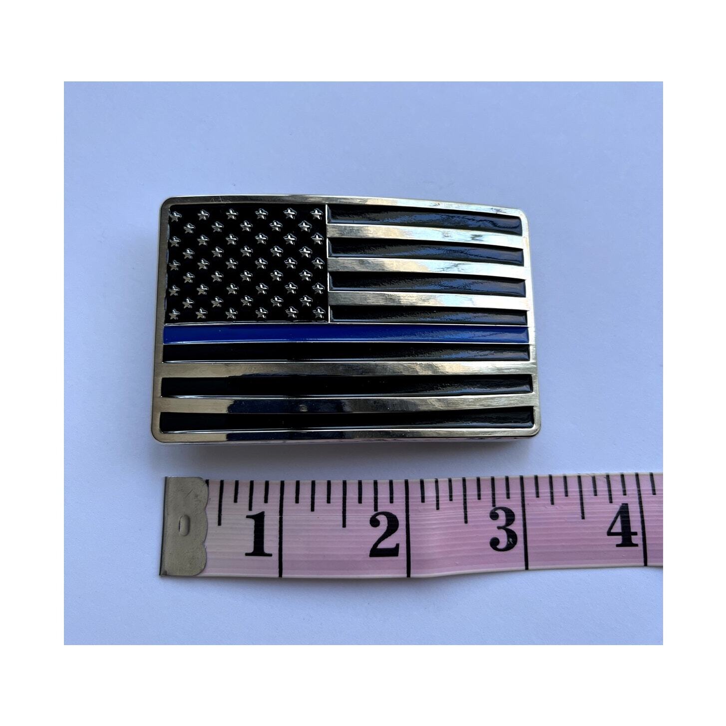 Thin Blue Line Law Enforcement Belt Buckle