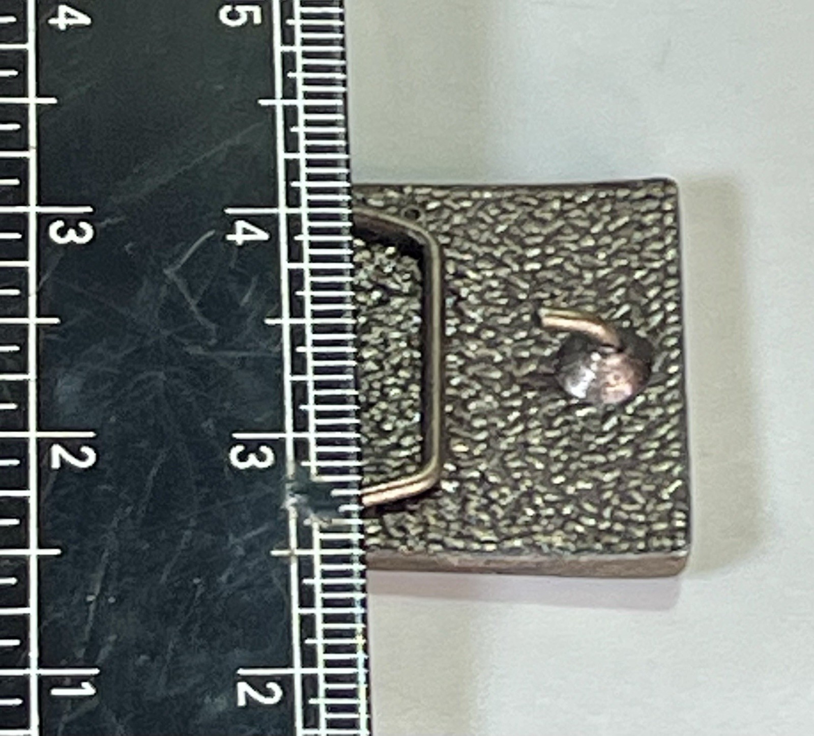 VTG Solid Brass Belt Buckle w/ Leather Native Made Polar Bear Scrimshaw Center
