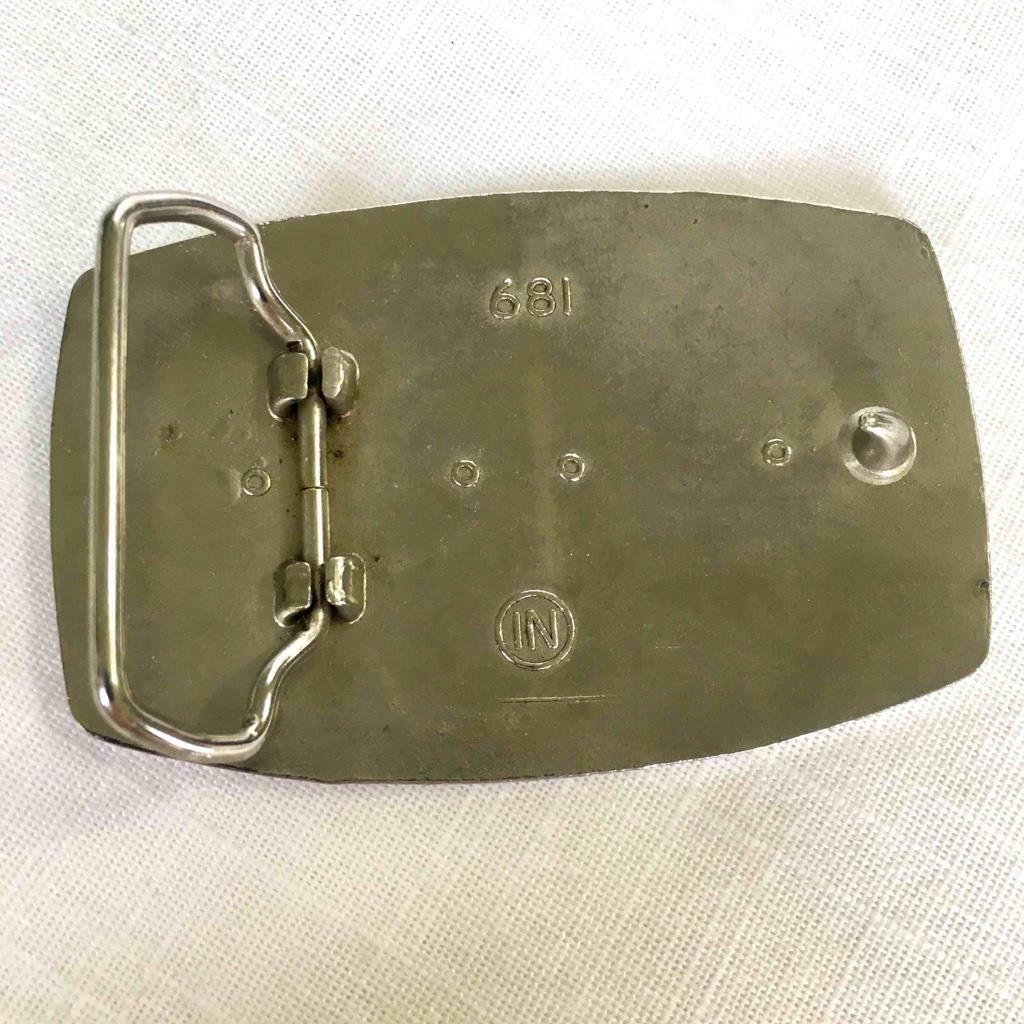 Bremco Silver Tone & Enamel Belt Buckle