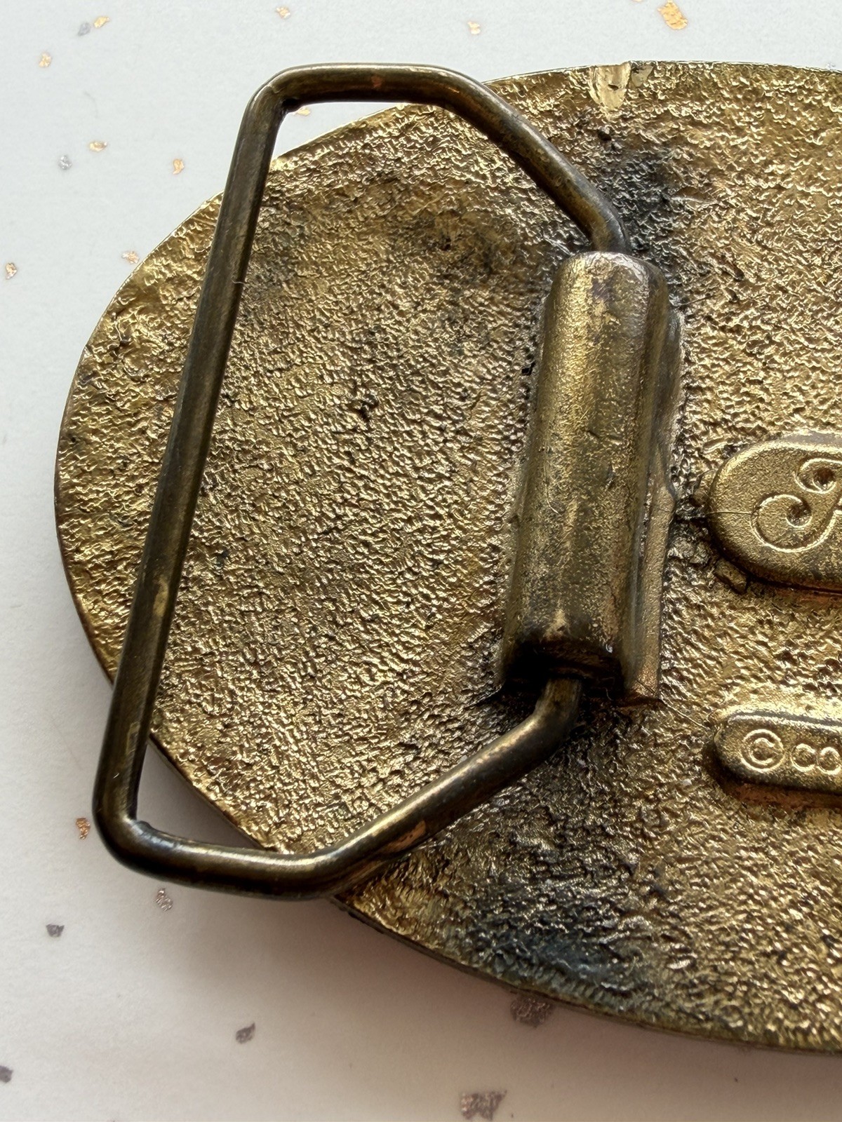 Vintage 1975 Adezy Denver Marijuana Leaf Brass Belt Buckle Brass Cannabis Weed
