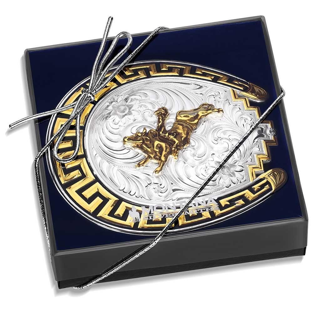Montana Silversmiths Classic American Made Sunrise Mesa Bull Rider Belt Buckle