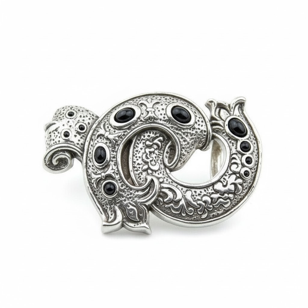 Emblem King Queen Silver Belt Buckle Interchangeable Buckle