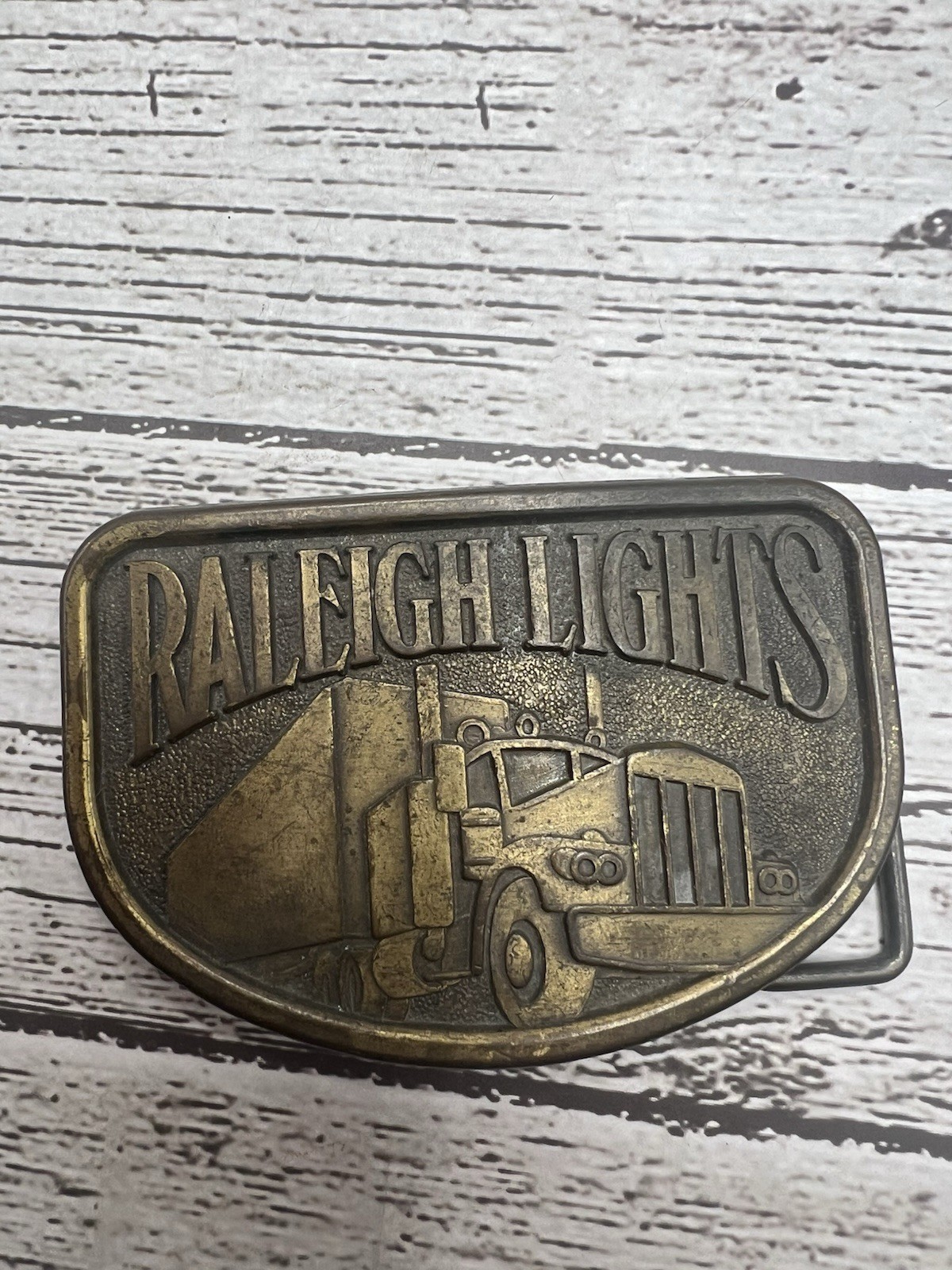 Raleigh Lights Truck Trucking Trucker Belt Buckle Professional Driver